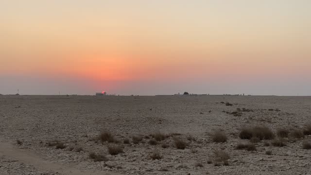 Sunset view In the desert of Qatar