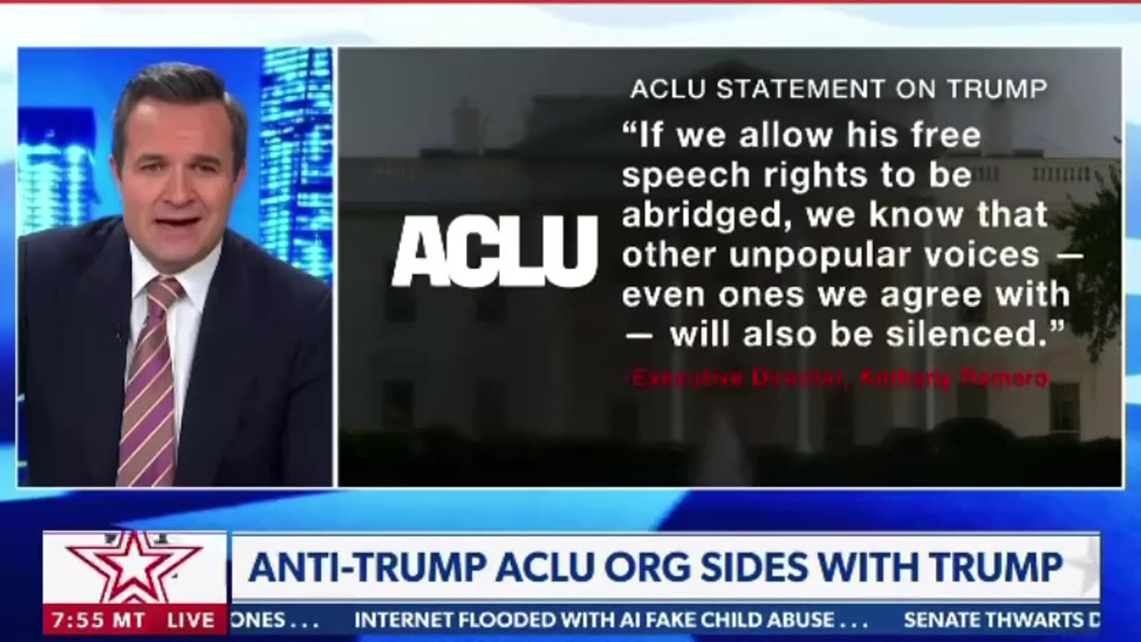 Anti Trump ACLU sides with Trump