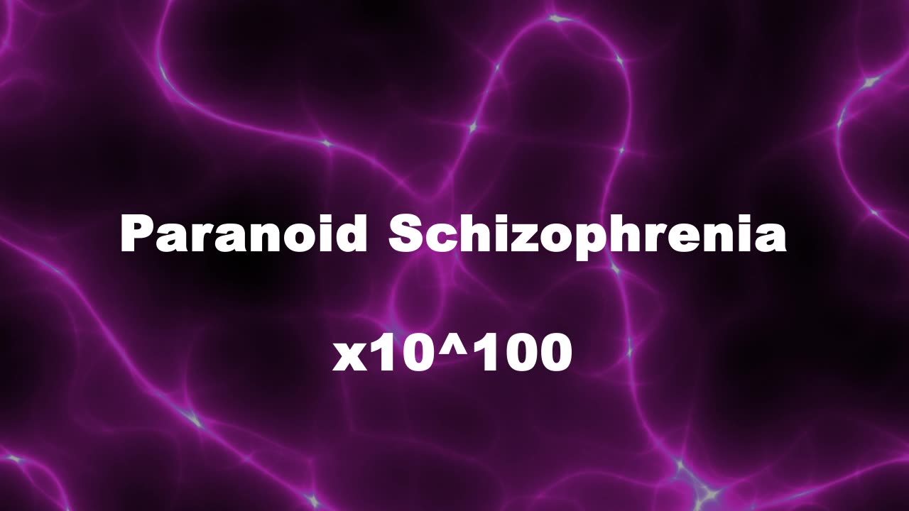 Amplified Reiki [AR] for Paranoid Schizophrenia - 10^100 x Stronger Energy