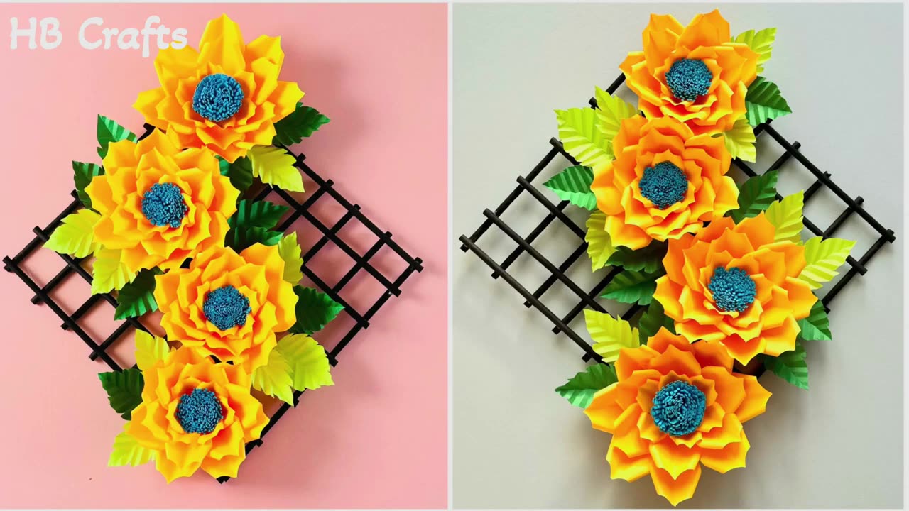 Unique Paper Flower Wall Hanging Ideas|Realtips4|Entertainment|2024|