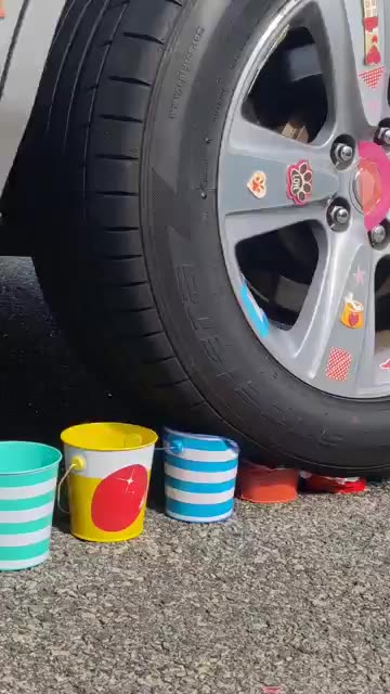 ASMR Satisfying car tire crushing #car #shorts