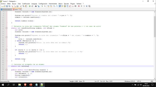 Java parte 17. Matrices o arreglos bidimensionales.