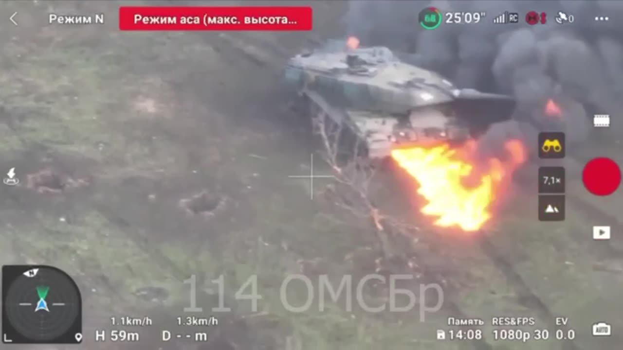 German Leopard-2A6 Tank Destroyed Near Avdiivka