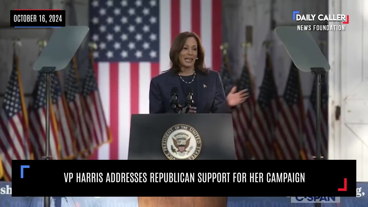 VP Harris Addresses Republican Support For Her Campaign