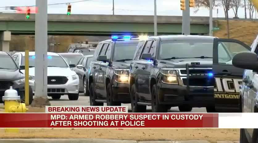 Bank Robbery Suspect Apprehended After Shootout with Police in Montgomery Alabama