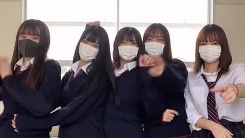 Japanese high-school hot students dancing