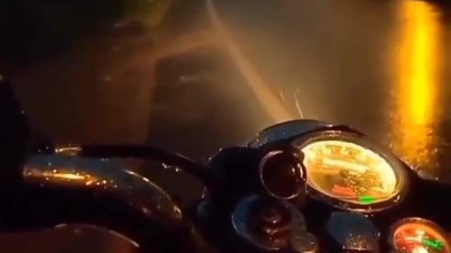 motorcycle at rain