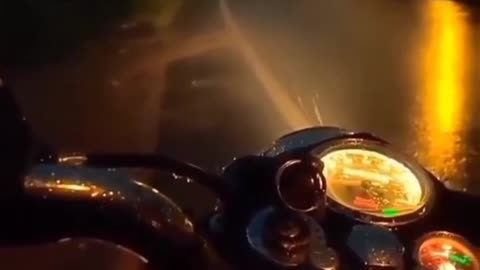 motorcycle at rain