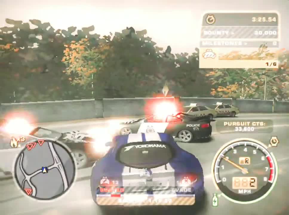 Need for speed most wanted 2005 battle with cops