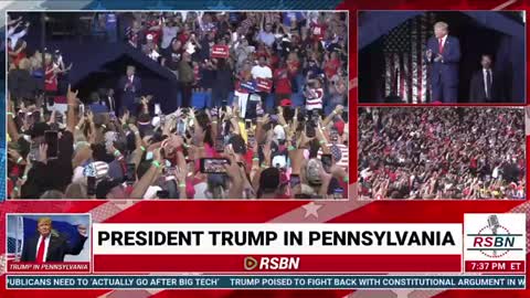 Biden Video Montage Played at the PA Trump Rally