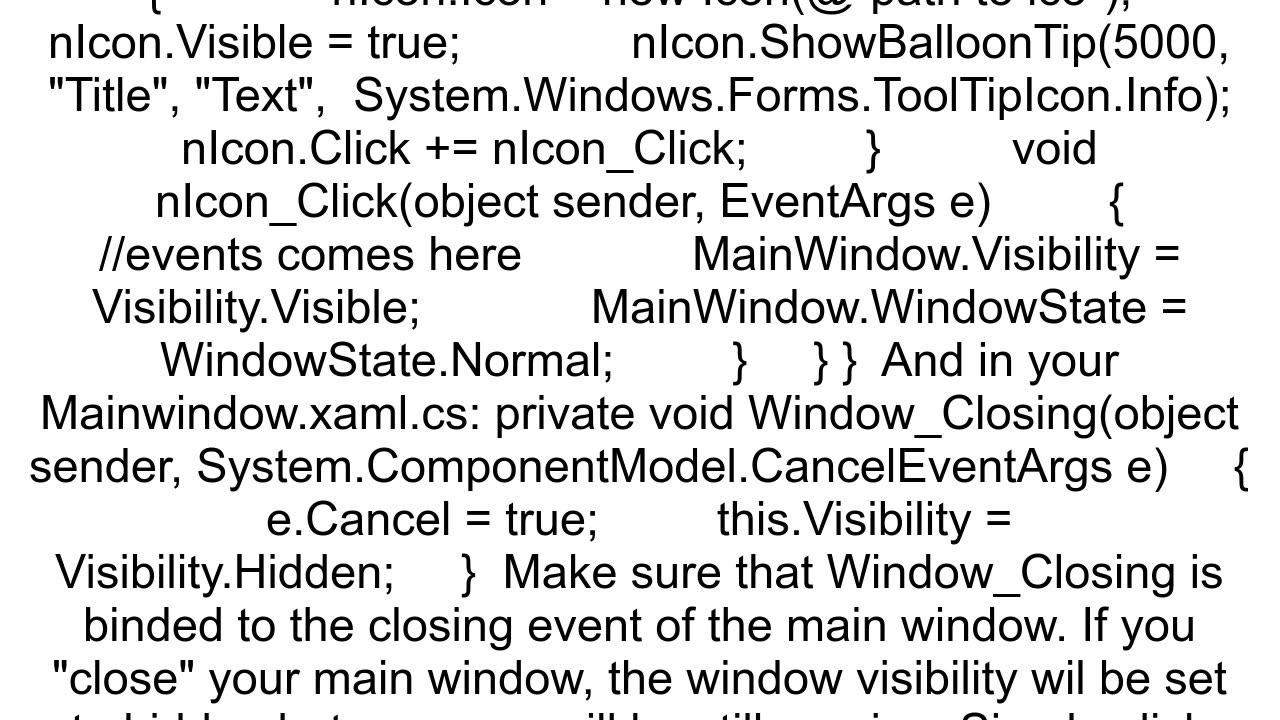 Can I use NotifyIcon in WPF