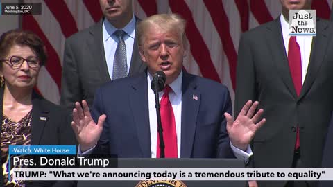 Trump - "What we are announcing today is a tremendous tribute to equality"