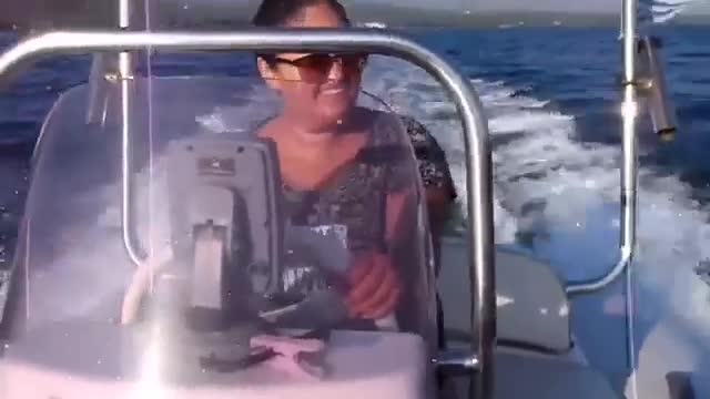 First time driving a boat