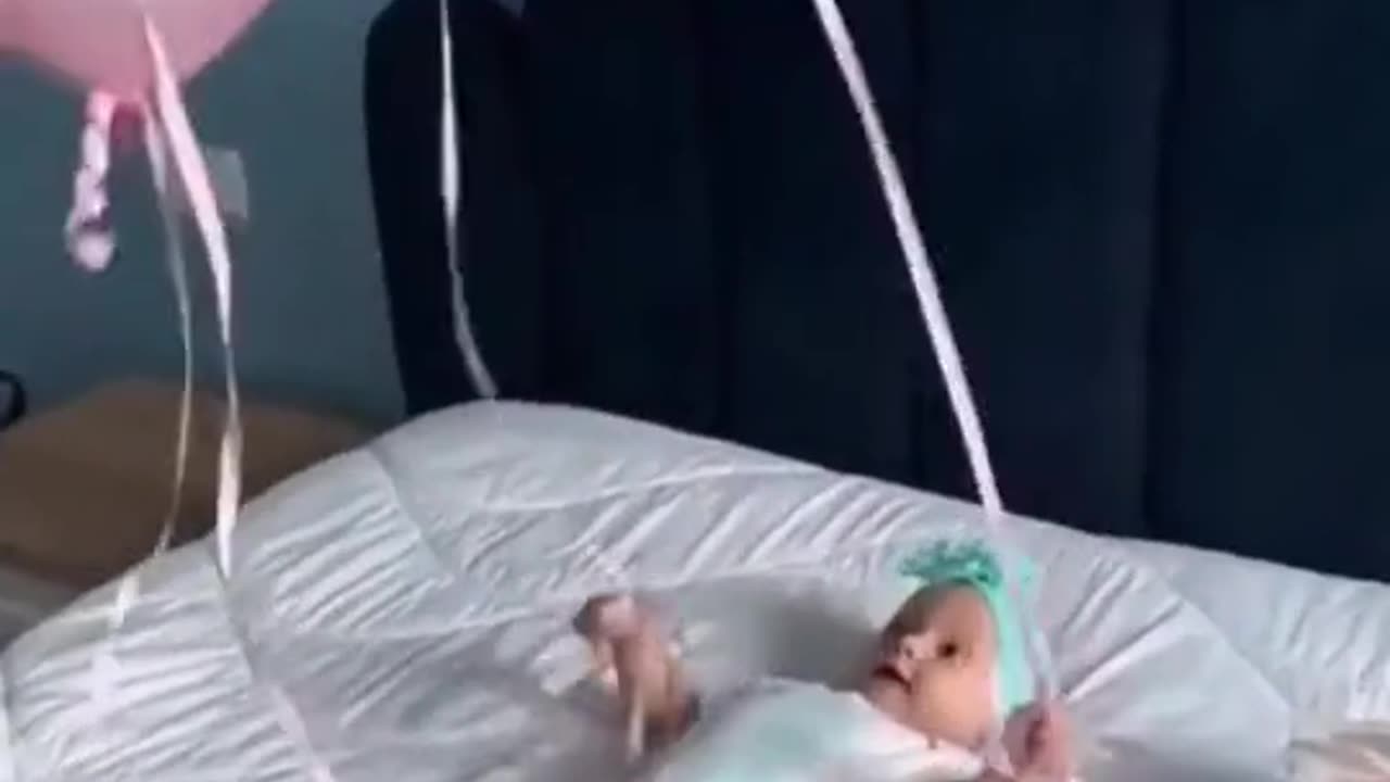 Cute baby playing