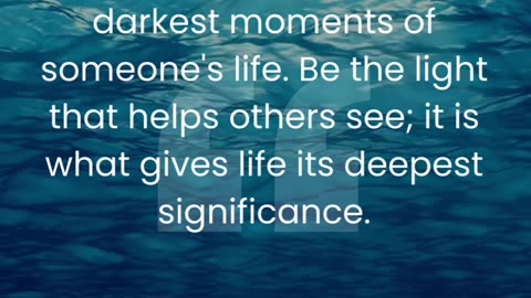The importance of being a source of hope and inspiration for others