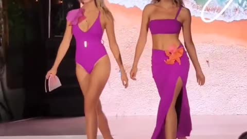 2 is better than 1. @miamiswimweekshows #miamiswimweek #miami #miamibeach #fashionshow