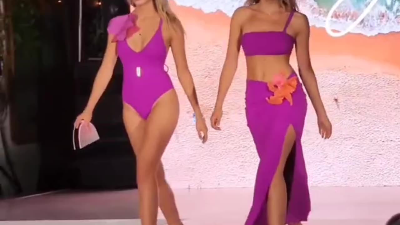 2 is better than 1. @miamiswimweekshows #miamiswimweek #miami #miamibeach #fashionshow