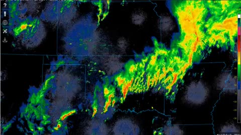 Very Unusual Radar Images Texas, Oklahoma, Arkansas, Missouri, Kansas, Man-Made Tornado Outbreak