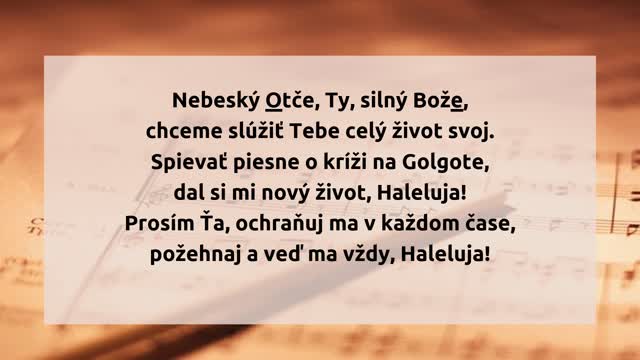 Nebeský Otče, silný Bože