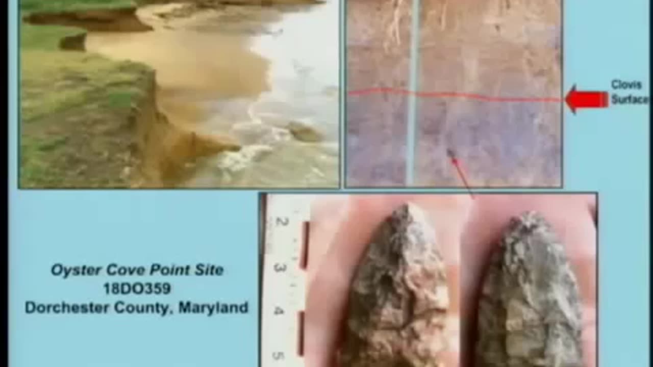 006 Dr. Dennis Stanford Paleolithic Giants in America - White Solutrean Clovis Arrowhead points