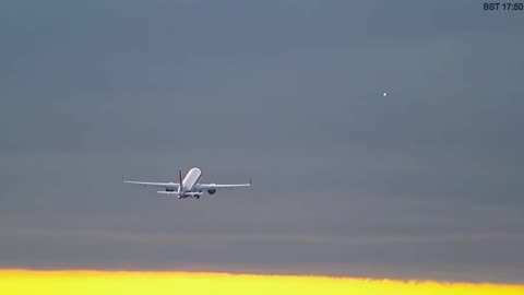 Stunning Evening Takeoff from Heathrow | Sunset Views