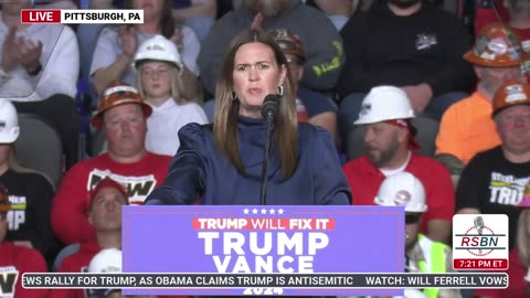 FULL SPEECH ASarah Huckabee Sanders Rally Pittsburgh Pennsylvania 11/4/24