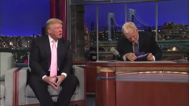 David Letterman has a great deal to say about donald Trump