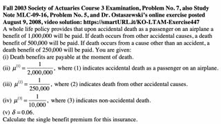 Exam LTAM exercise for October 16, 2021