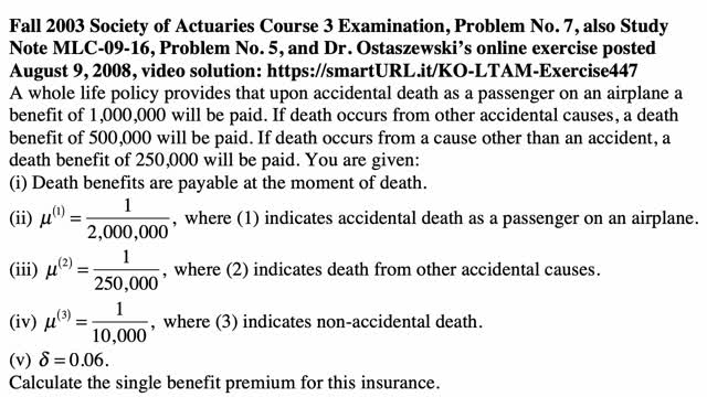 Exam LTAM exercise for October 16, 2021