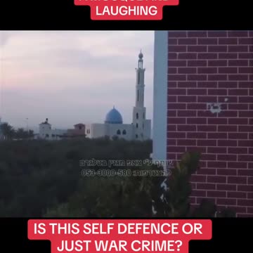 IDF CLOWNS BLOWING UP A MOSQUE AND LAUGHING