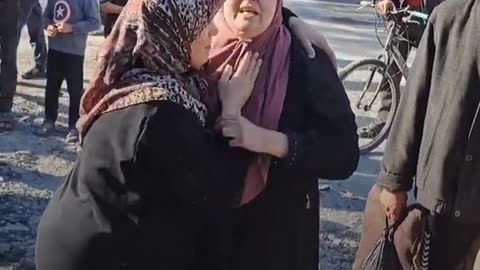 The shock of a Palestinian mother calling for her missing children under the rubble