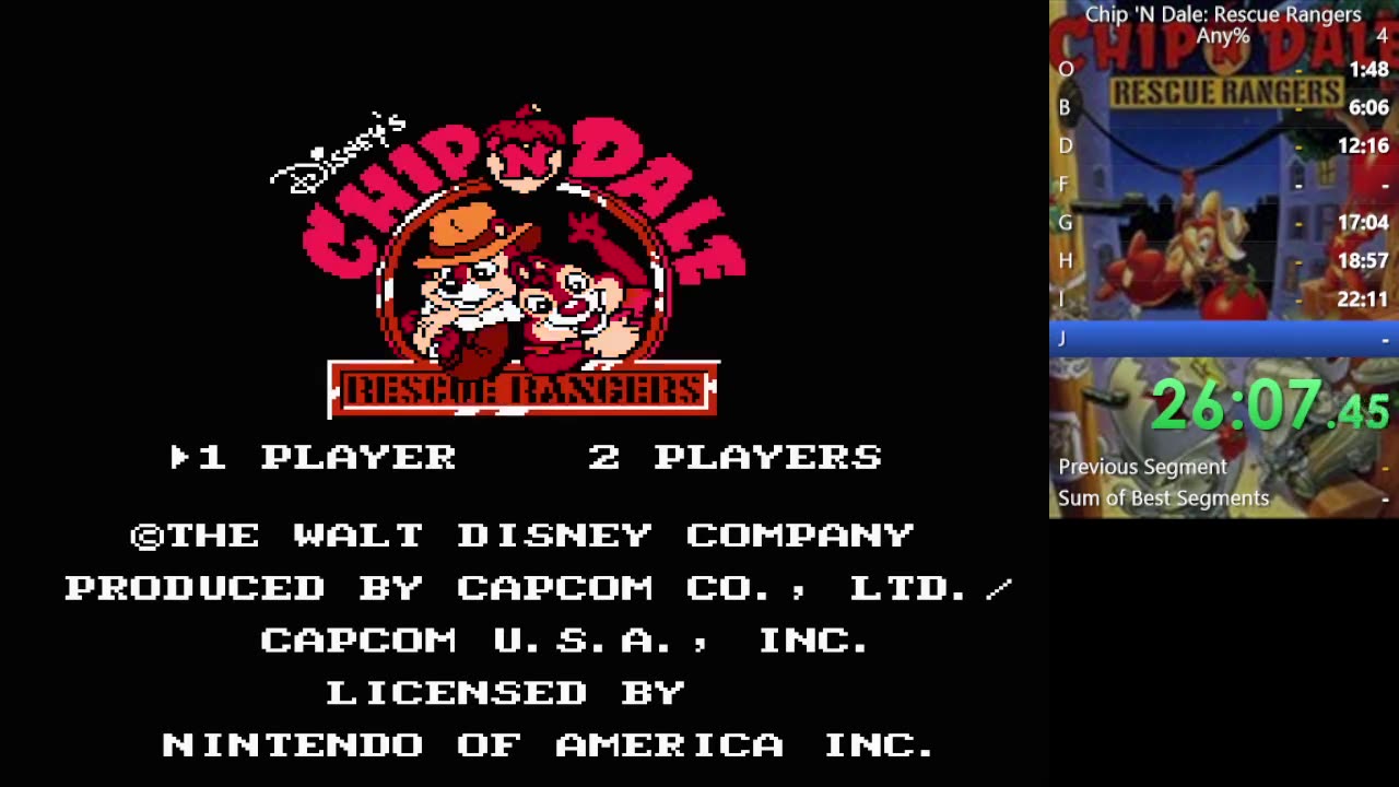 1st attempt at speed running Chip n Dale