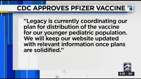 COVID-19 Vaccine Now Being Administered To 5 Year Old Children