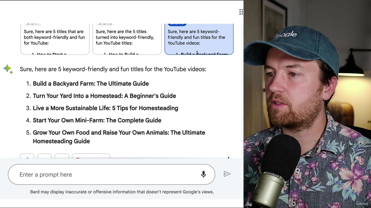 Chapter 25 | 003 Write Your YouTube Video Title, Description and Tags with Google Bard