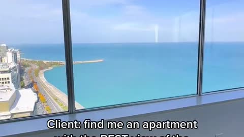 Client: find me an apartment with the BEST view of the lake