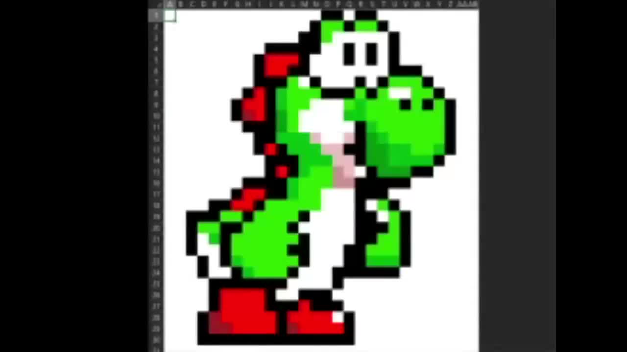 Drawing Yoshi in Excel (Fast Speed)