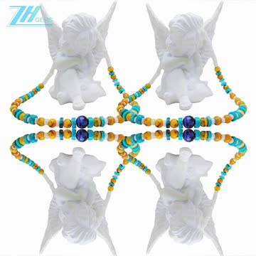 Natural turquoise and bumble bee smooth beads mop Charoite gemstone pendant 01