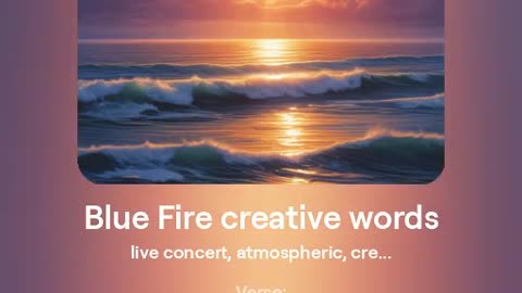 Blue Fire Creative Word
