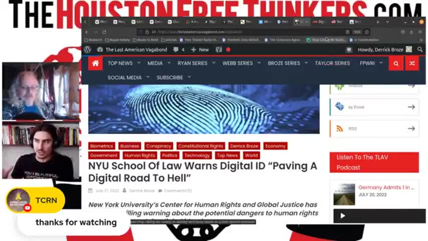 LIVE FREE, THINK FREE (72122) DIGITAL IDENTITY IS THE END OF LIBERTY
