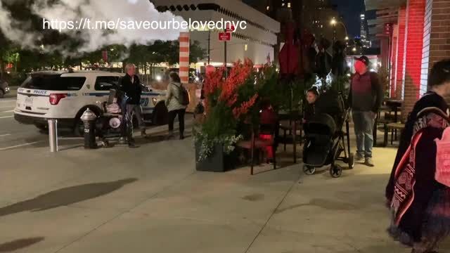 Peaceful protestor arrested at Starbux SIT IN NYC Oct 19