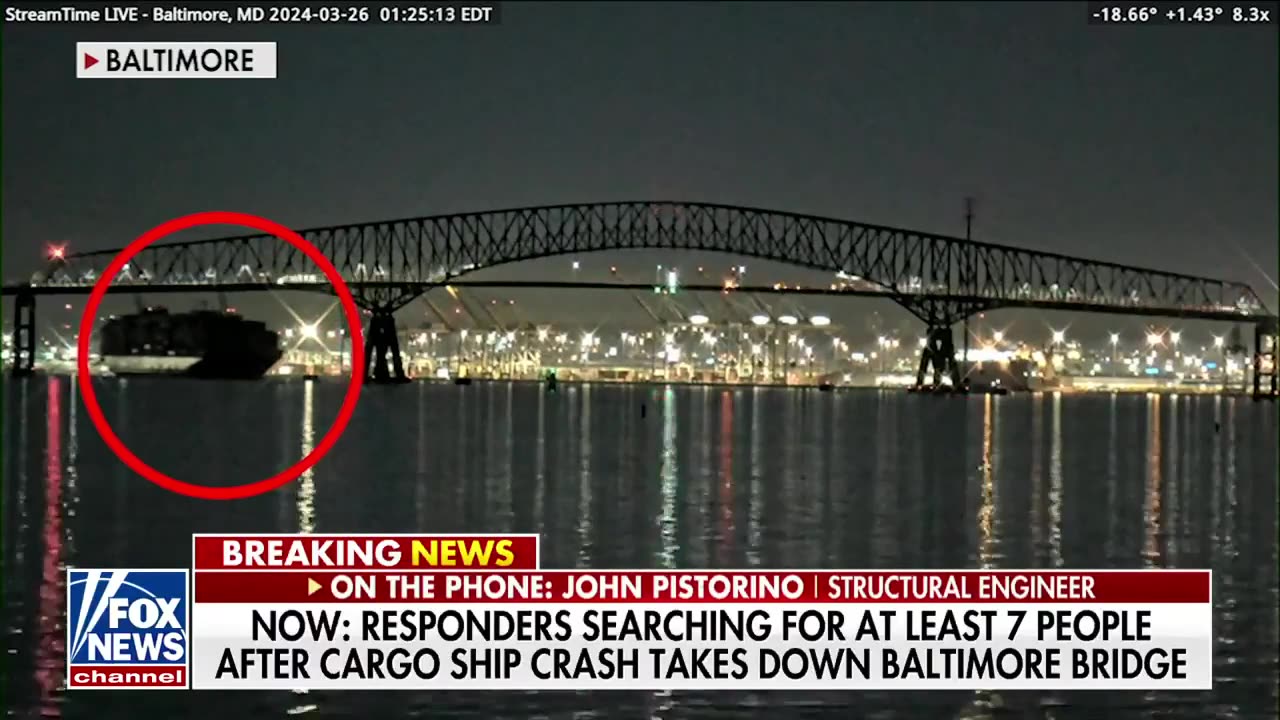 The Baltimore bridge collapsed after a ship crashed violently into it