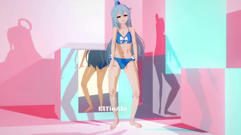 Aqua Bikini Konosuba RPG Dane ElTioAle #mmd #Aqua #Bikini