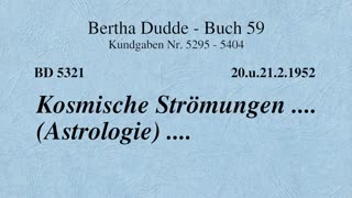 BD 5321 - KOSMISCHE STRÖMUNGEN .... (ASTROLOGIE) ....