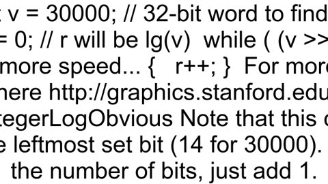 Minimum number of bits to represent number