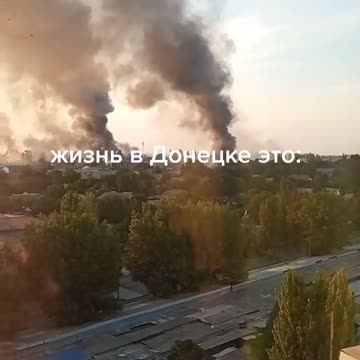 Life in Donetsk these days... Cooking dinner to the sound of shelling.