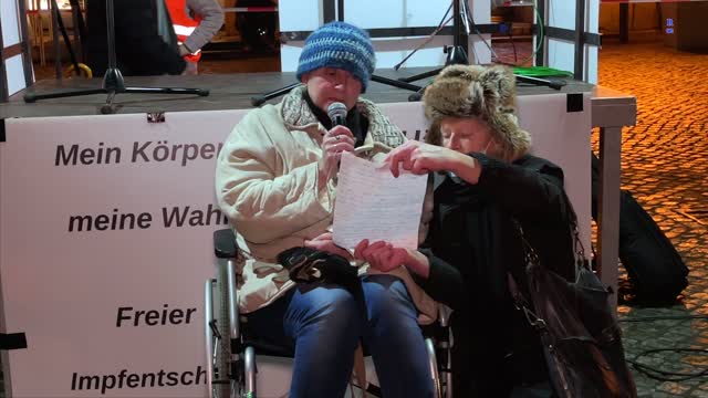 Greifswald: Rede von Katrin auf der Kundgebung am 24012022