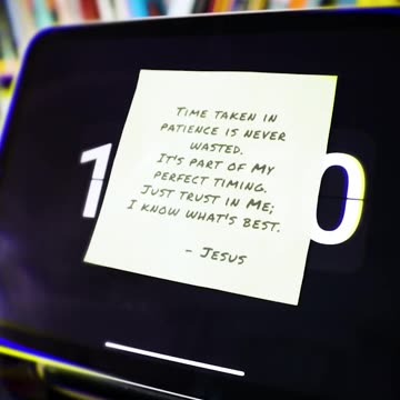 Waiting can be tough, but remember, it's all in Jesus' hands.