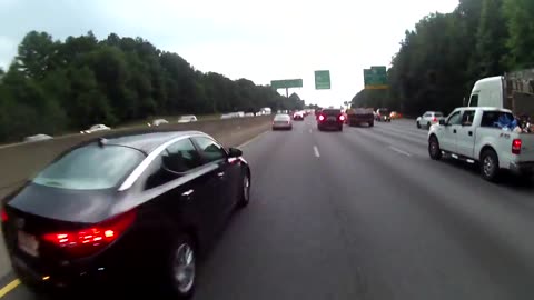 RECKLESS RIDER CRASH BECAUSE OF LANE SPLITING