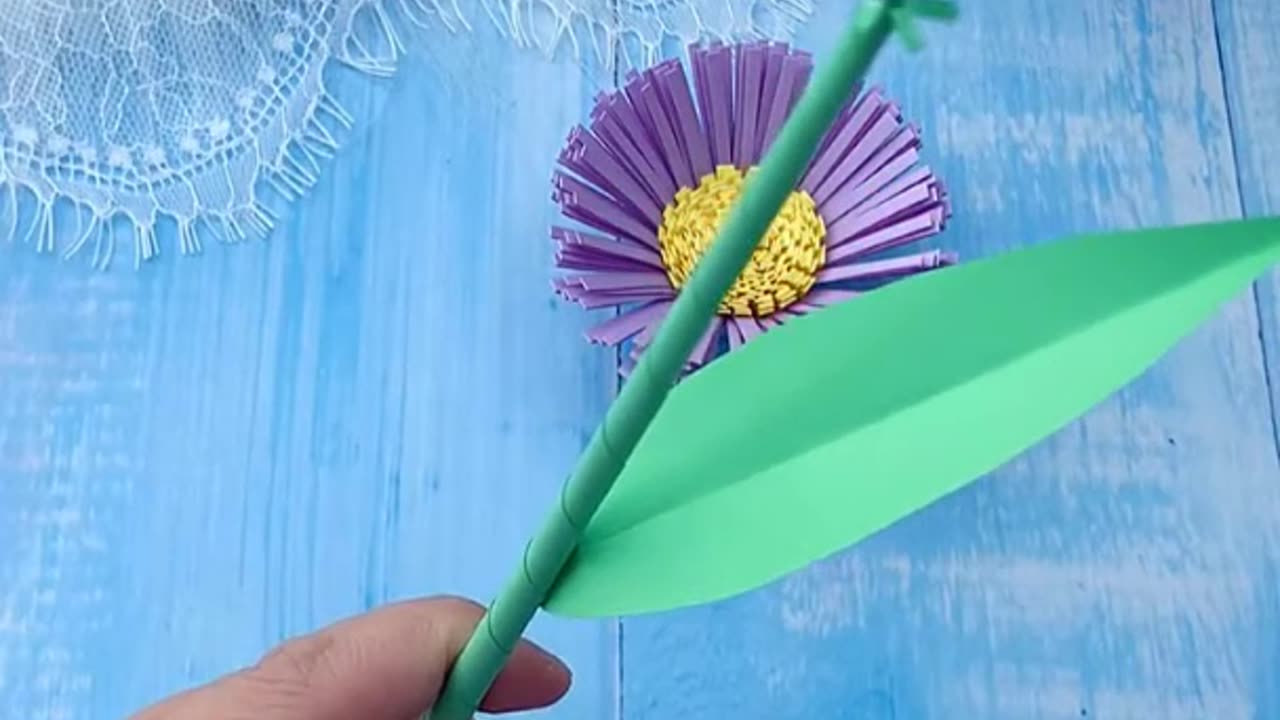 Beautiful Paper Sunflower Tutorial | DIY Small Paper Flower for Room Decoration #DIY #shortvideos