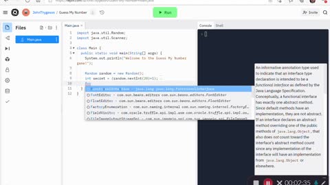Guessing Game with Java
